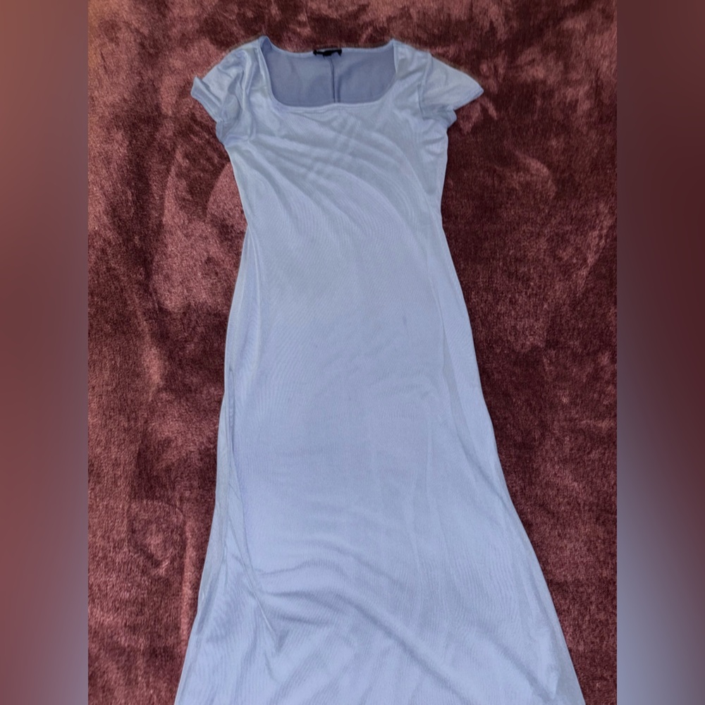 Light Blue Short Sleeve Dress